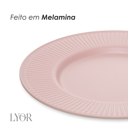 Prato para Sobremesa Aveline 20cm Bege Melamina - Lyor