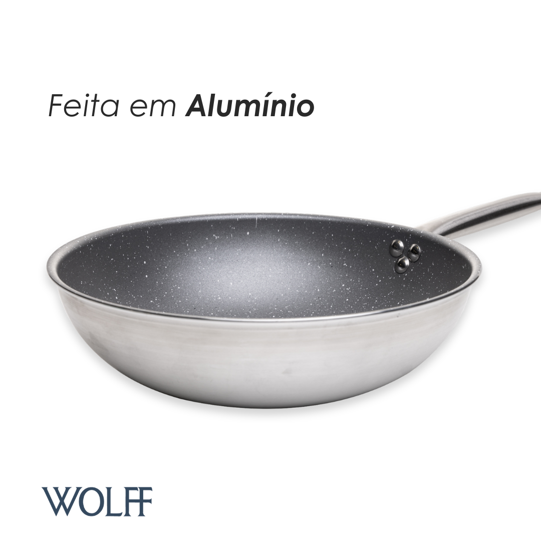 Frigideira Wok de Indução Prime Cook com Revestimento Antiaderente - Wolff