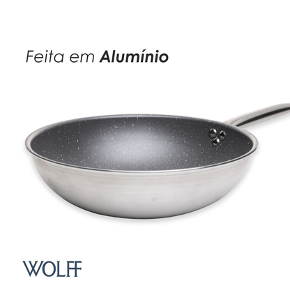 Frigideira Wok de Indução Prime Cook com Revestimento Antiaderente - Wolff