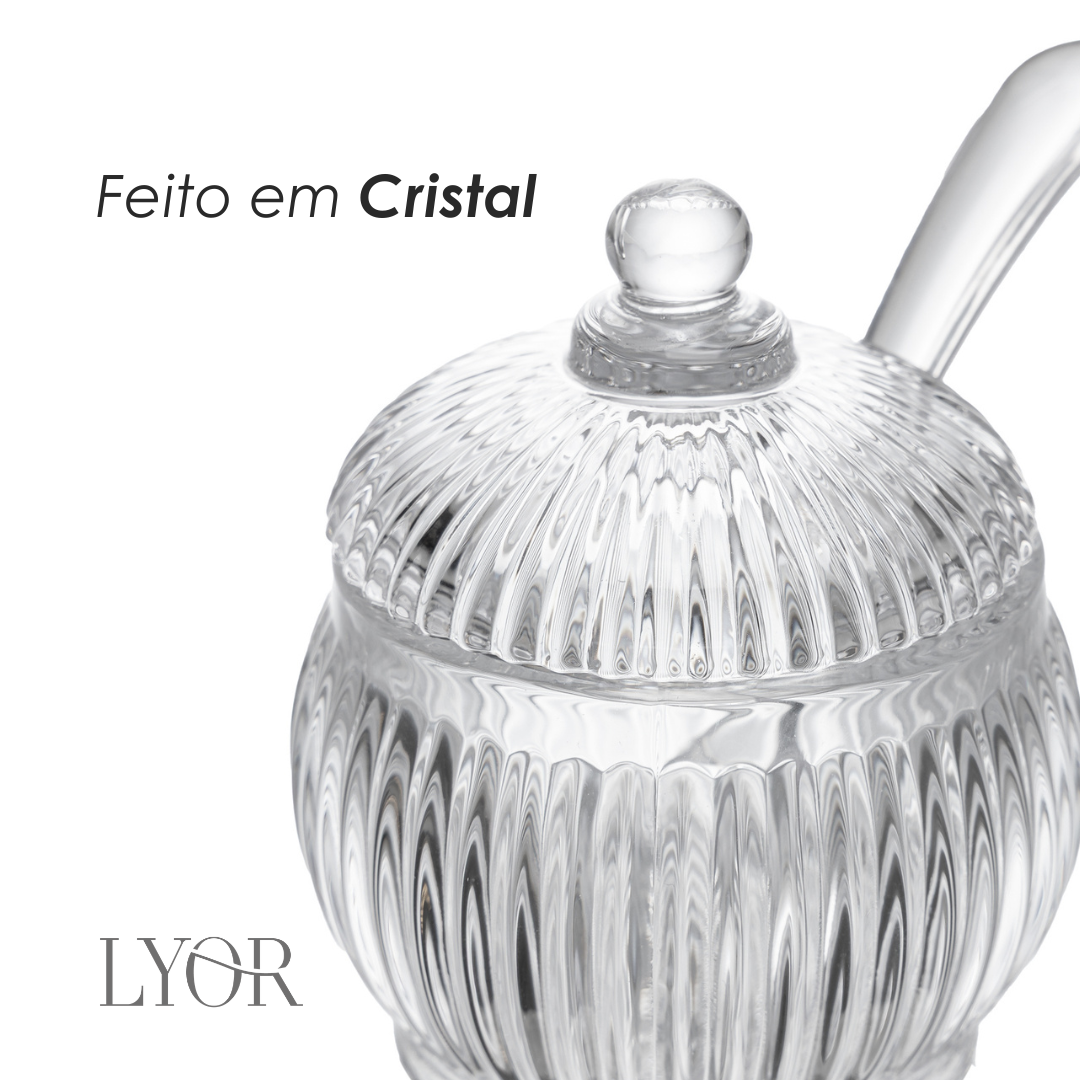 Açucareiro Renaissance 130ml Cristal - Lyor