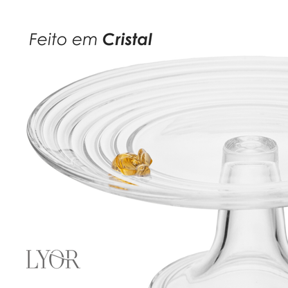 Prato para Bolo Little Bee Cristal - Lyor