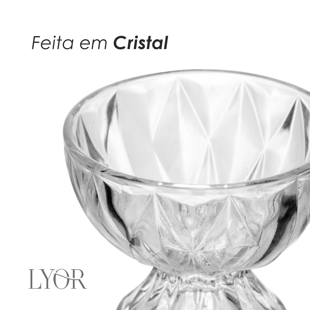 Taça de Sobremesa de Cristal Ecológico Diamond 120ml - Lyor