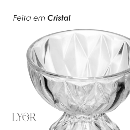 Taça de Sobremesa de Cristal Ecológico Diamond 120ml - Lyor