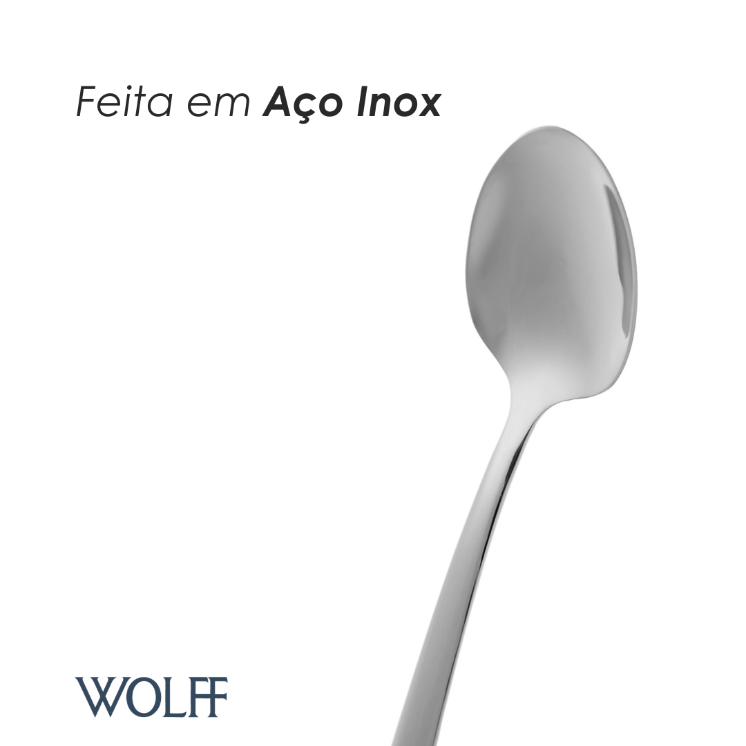 Conjunto 6 Colheres para Mesa Viena Aço Inox - Wolff