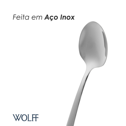 Conjunto 6 Colheres para Mesa Viena Aço Inox - Wolff