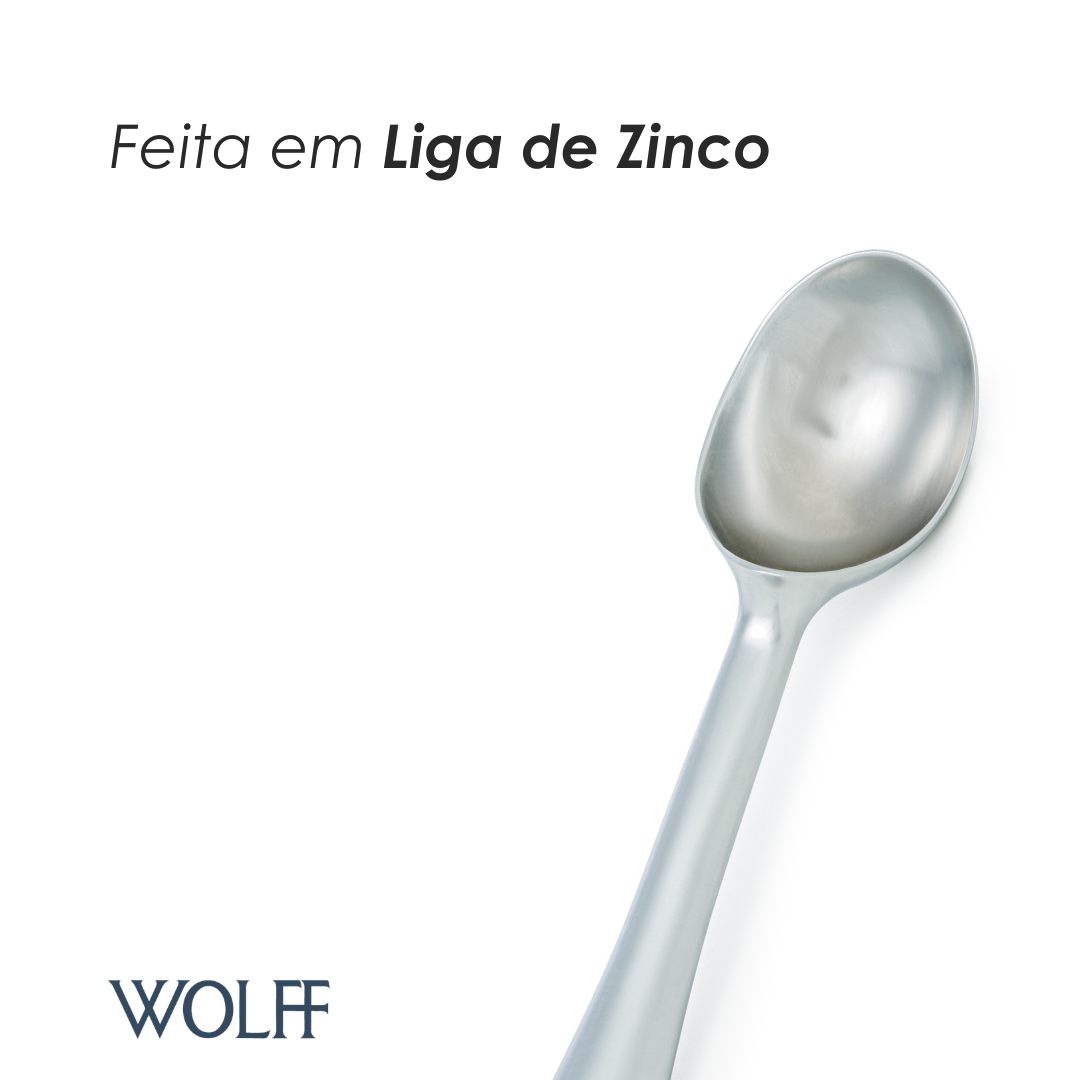 Colher para Sorvete em Liga de Zinco com Cabo Antiderrapante Chef Pro 17cm - Wolff