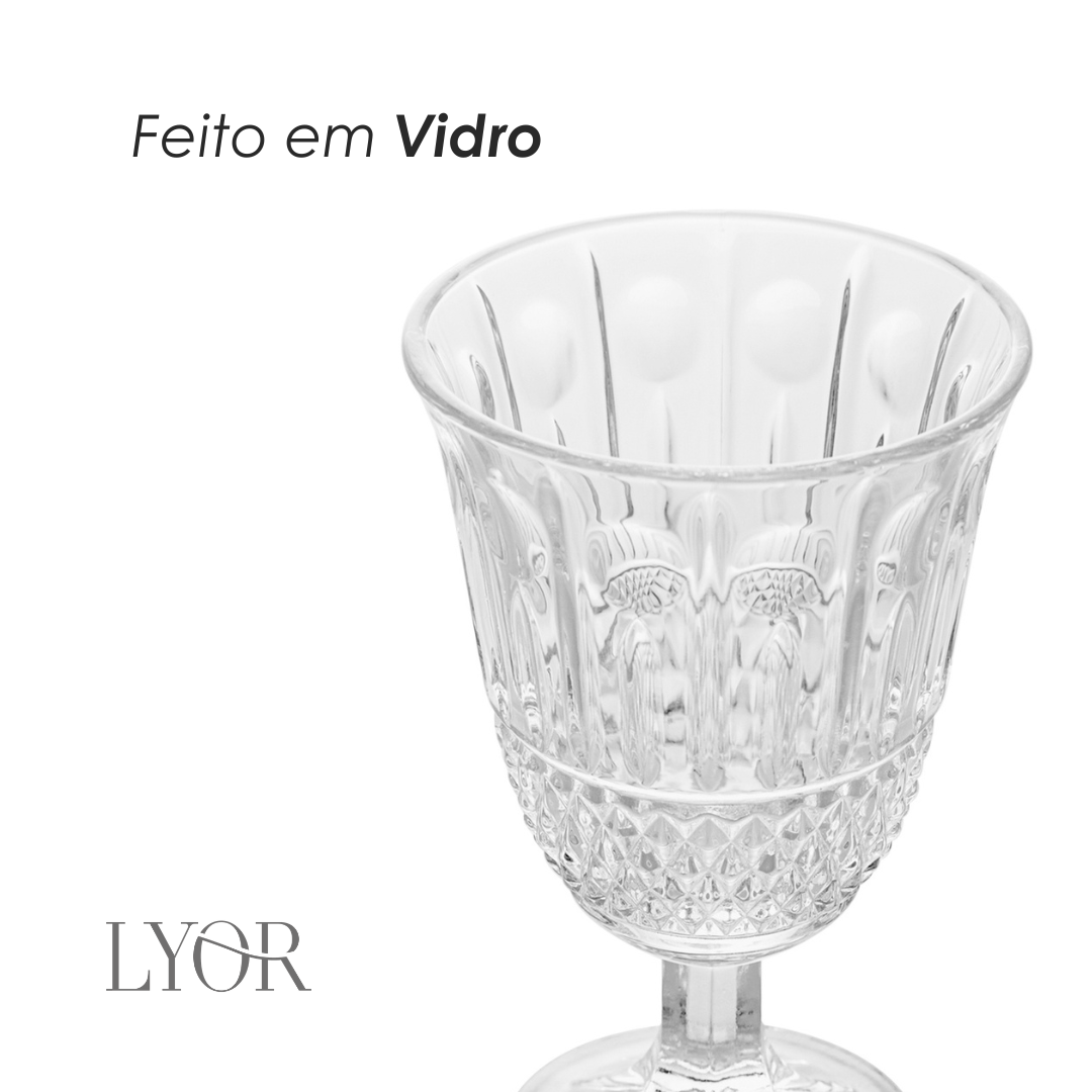 Taça de Água Marine 200ml Vidro - Lyor