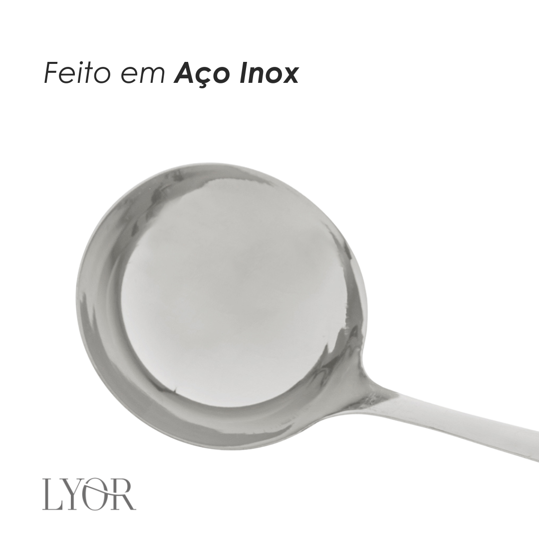 Concha de Aço Inox Positano 33,5cm - Lyor