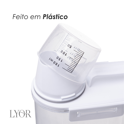 Pote Hermético para Armazenamento com Copo Medidor My Box 2,5L Plástico - Lyor