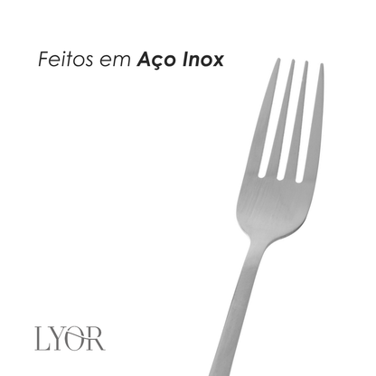 Faqueiro 24 Peças de Aço Inox Positano - Lyor