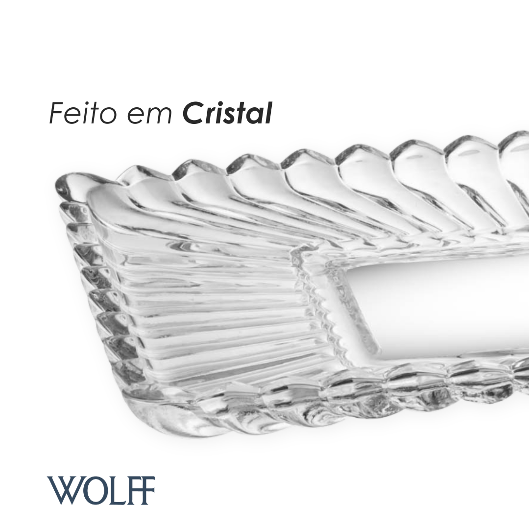 Travessa de Cristal Geneva 30cm x 17cm x 3cm - Wolff