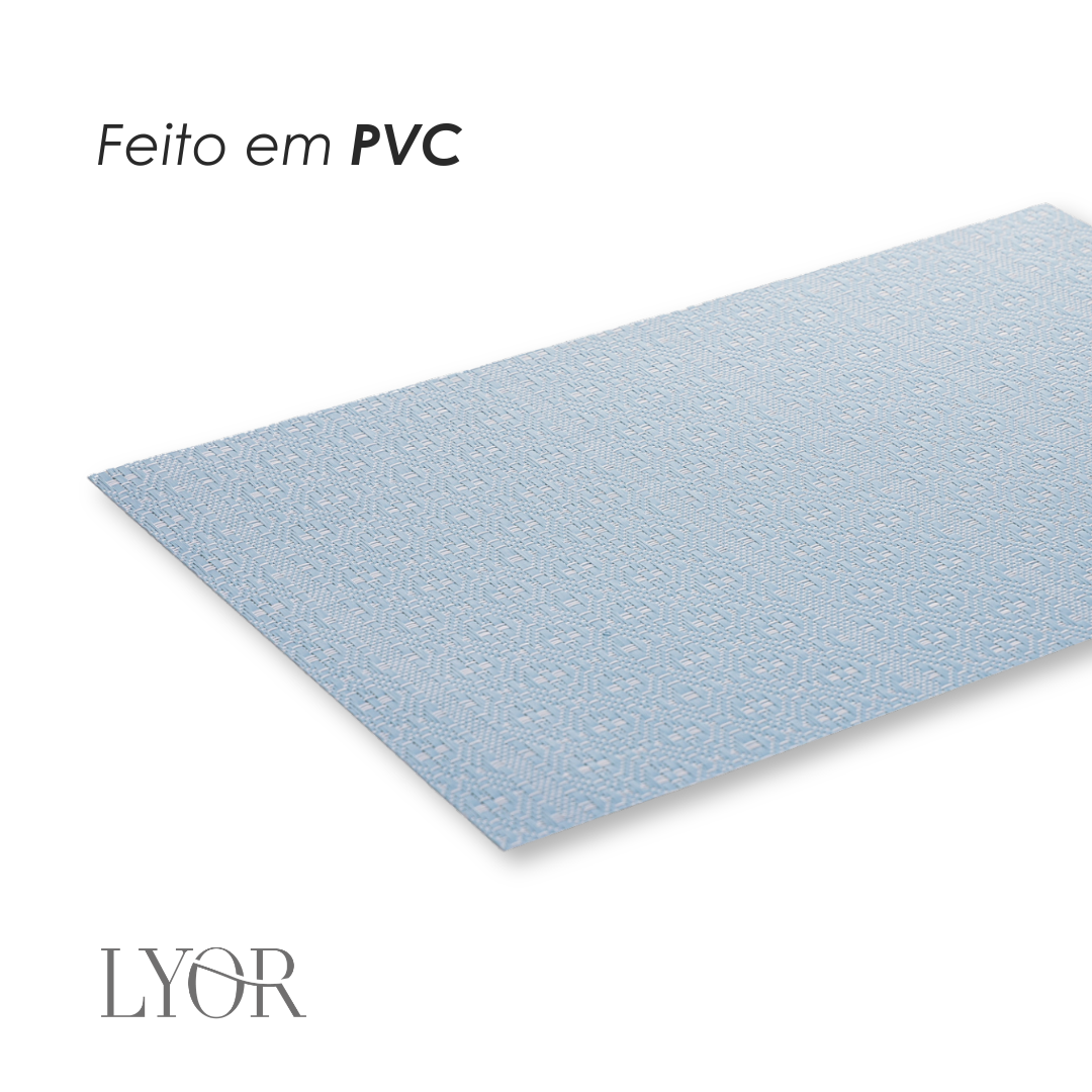 Lugar Americano Dovey 45cm x 30cm Azul PVC - Lyor