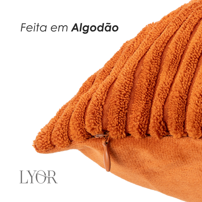 Capa para Almofada Alegria 45cm x 45cm Terracota Poliéster - Lyor