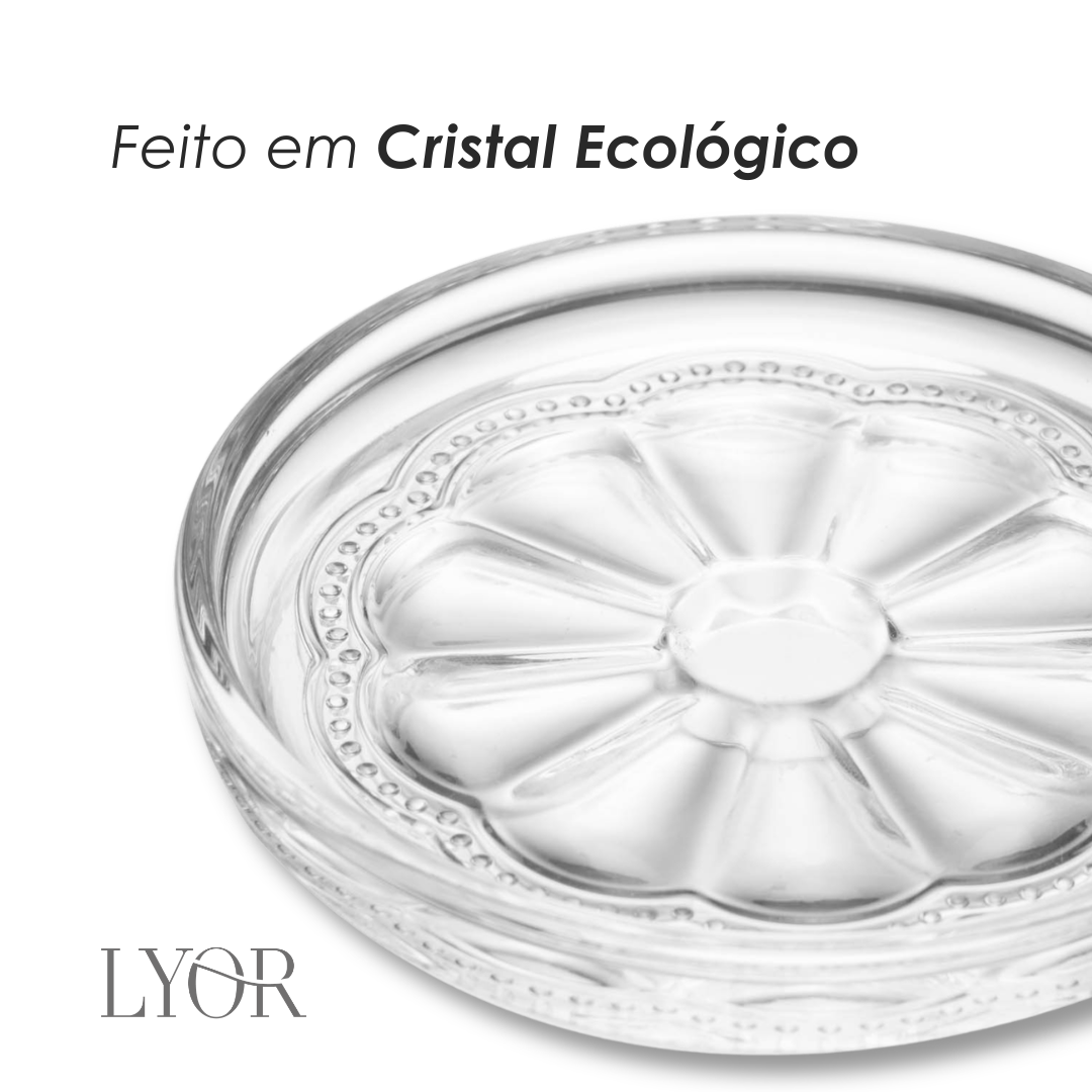Prato Decorativo Belle Epoque 11cm x 1,5cm Cristal Ecológico - Lyor