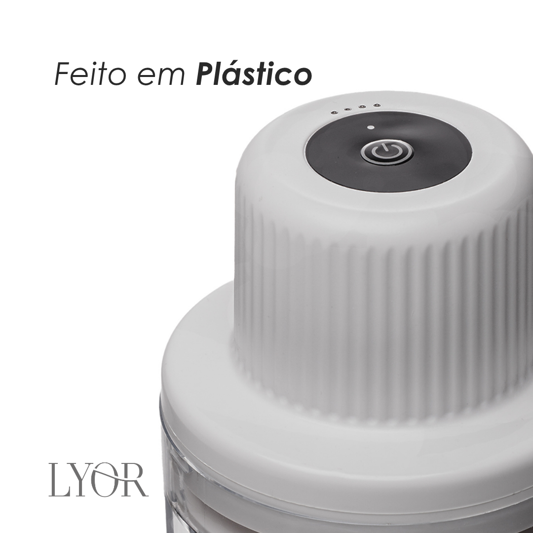 Mini Processador com Entrada USB 8,5cm x 8,5cm x 12cm Branco Plástico - Lyor