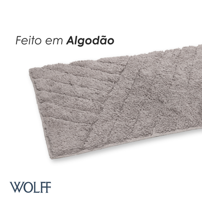 Tapete Bellagio 40cm x 60cm Cinza Algodão - Wolff