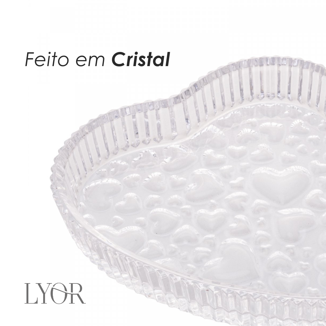 Petisqueira de Cristal Cute Hearts - Lyor