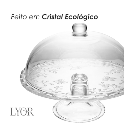 Boleira New Butterfly 30cm x 25cm Cristal Ecológico - Lyor
