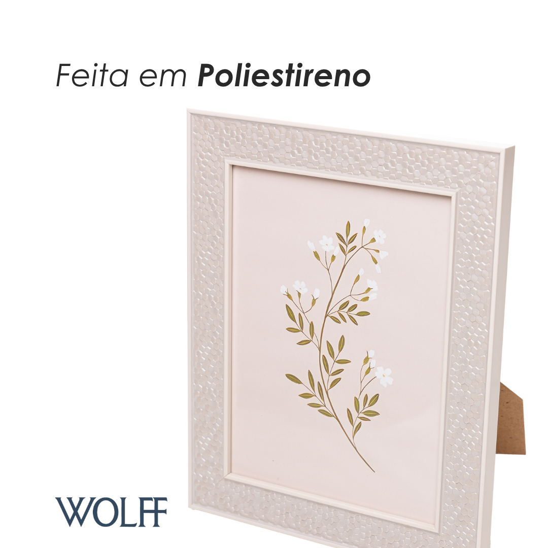 Porta-Retrato Dots 15cm x 20cm Cinza Poliestireno - Wolff
