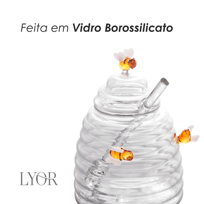 Meleira de Vidro Borossilicato com Pegador Lovely Bee 500ml Lyor