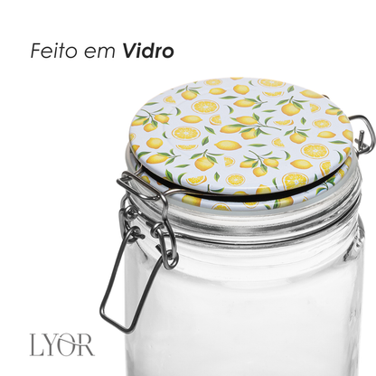 Pote Hermético com Clipe em Metal Siciliano 710ml Vidro - Lyor