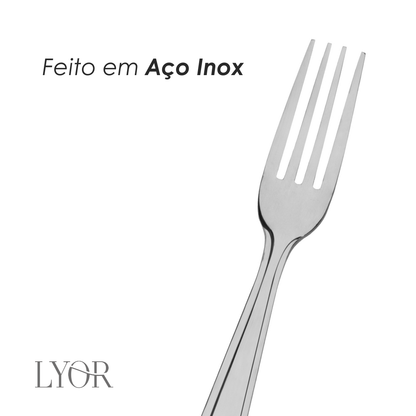 Conjunto 6 Garfos para Sobremesa Gastro Aço Inox - Lyor