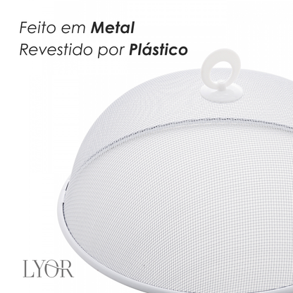 Tela Protetora para Alimentos de Metal Revestida com Plástico Branca 35cm x 13cm - Lyor