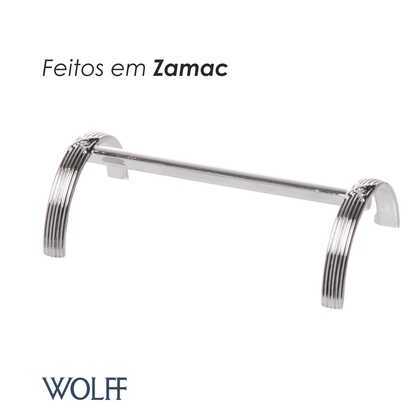Conjunto 6 Dencansos para Talheres Maitê 8cm x 4cm x 2cm Prateado Zamac - Wolff