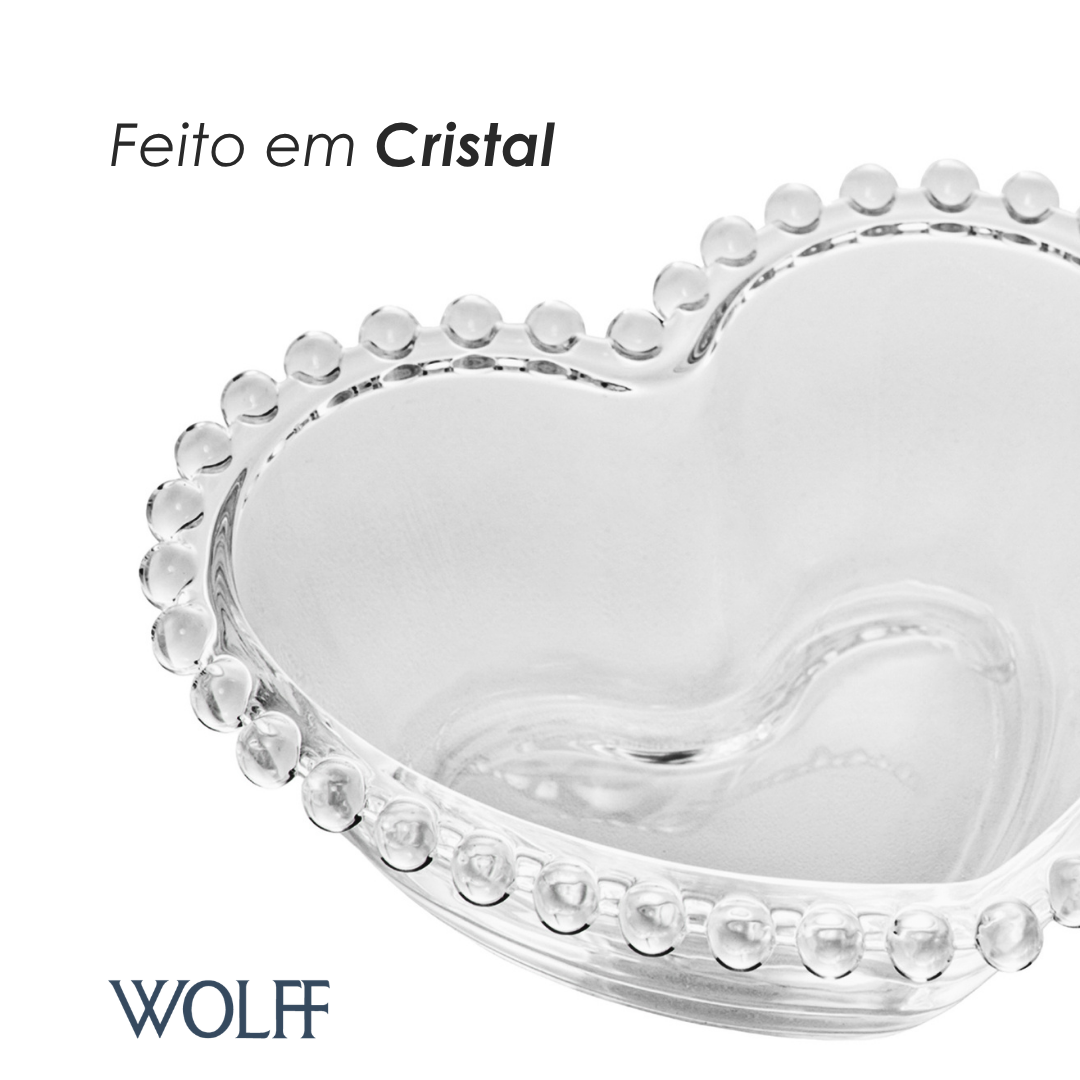 Bowl Coração Pearl Cristal - Wolff