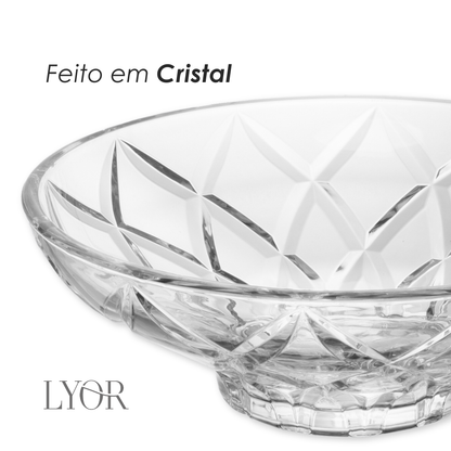 Centro de Mesa Deli Diamond 32cm x 11cm Cristal - Lyor
