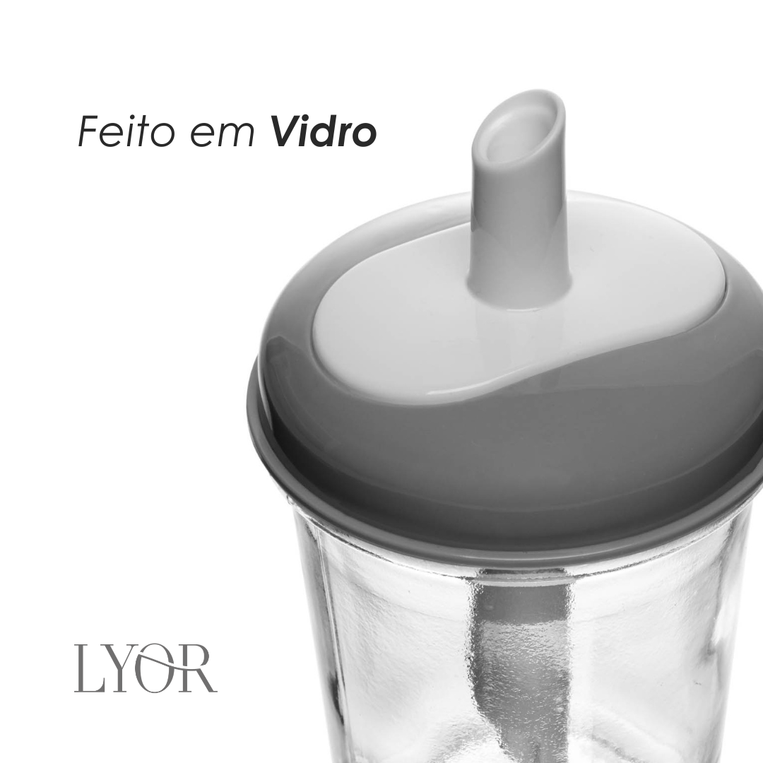 Açucareiro com Tampa Dosadora Siena 320ml Cinza Vidro - Lyor