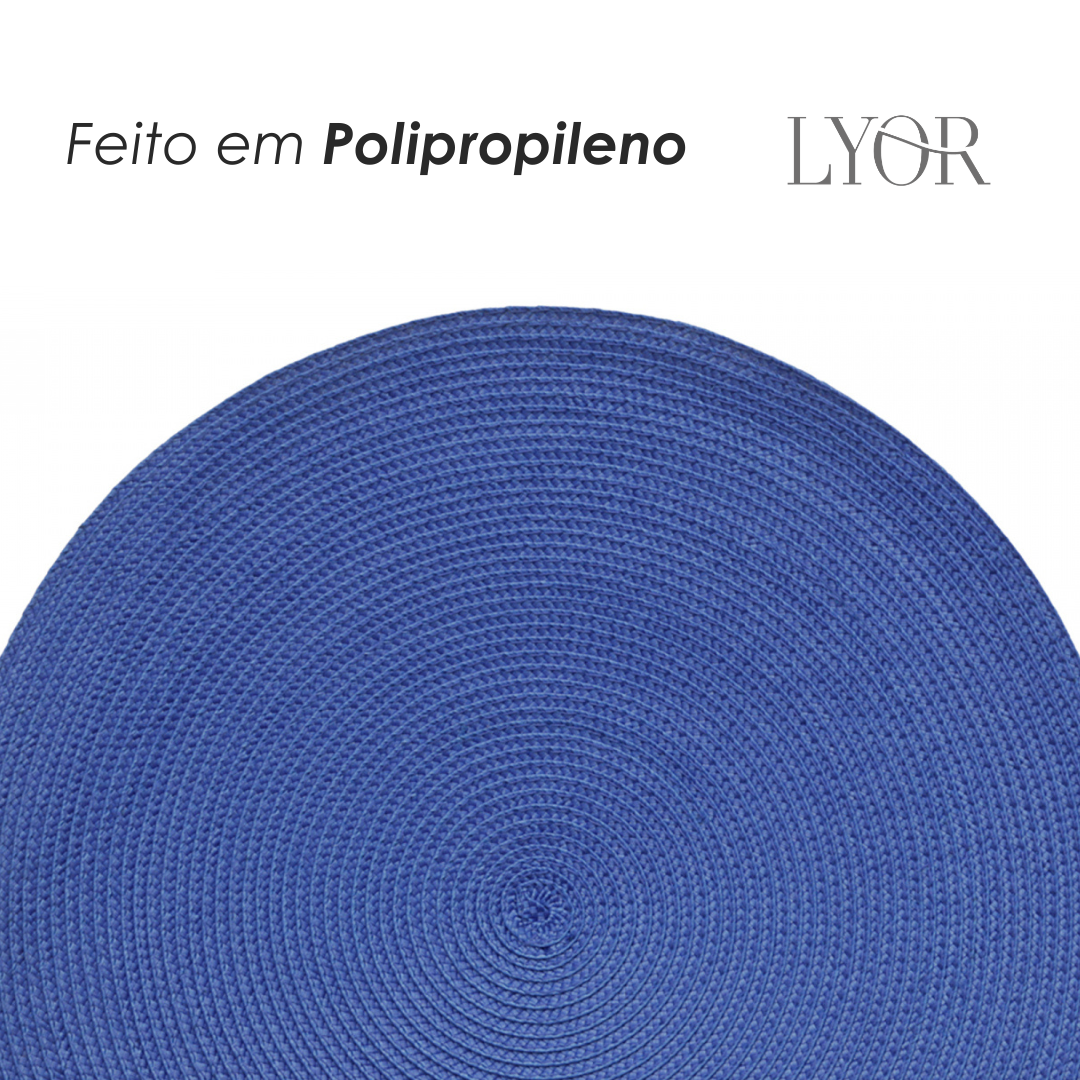 Jogo Americano de Polipropileno Fresno Espiral Azul- Lyor