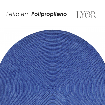 Jogo Americano de Polipropileno Fresno Espiral Azul- Lyor