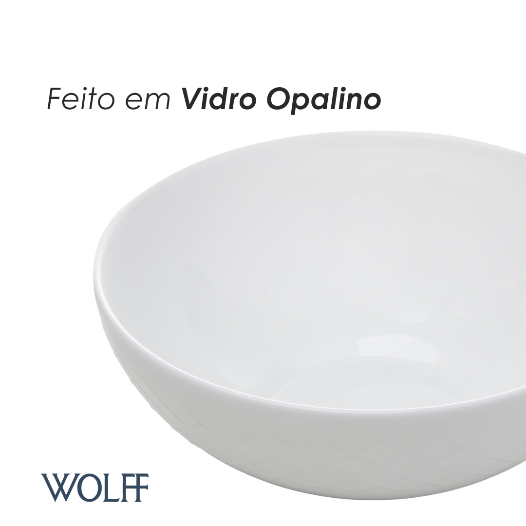 Bowl Royale 580ml Branco Opalino - Wolff