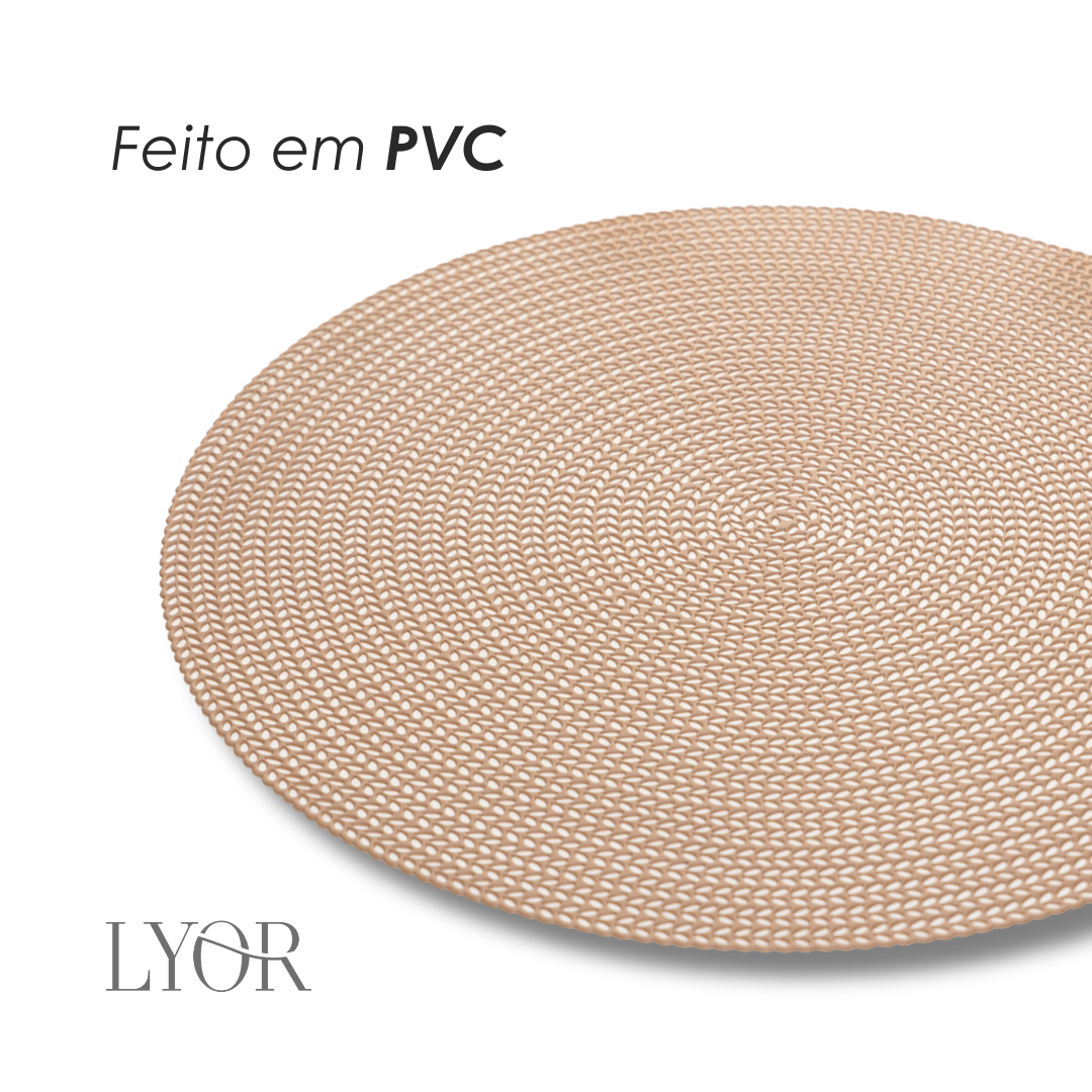 Lugar Americano Roma 38cm Marrom PVC - Lyor