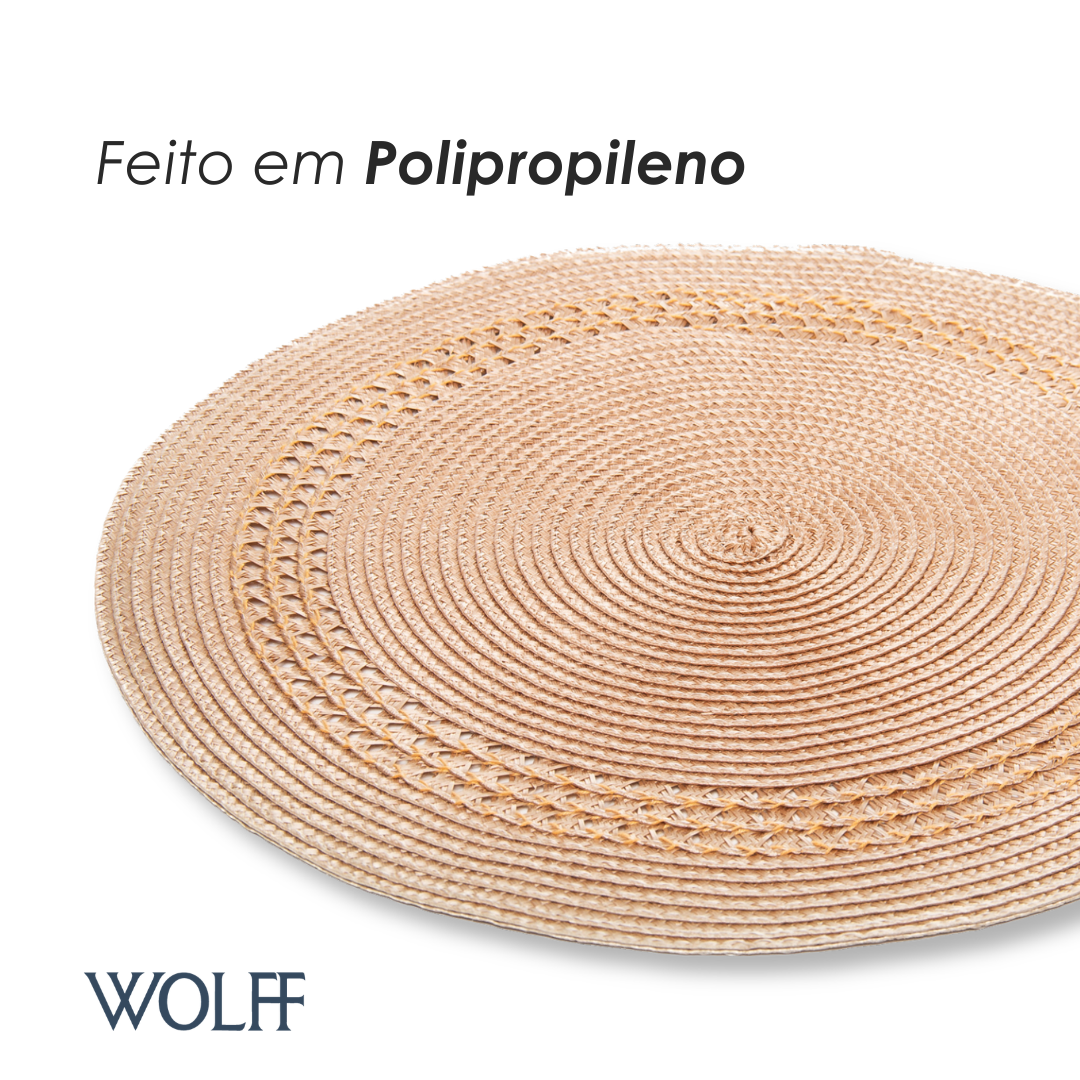 Jogo Americano de Polipropileno Mostarda 38cm - Wolff