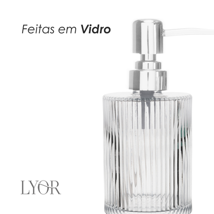 Conjunto 2 Peças para Banheiro de Vidro Lines  - Lyor