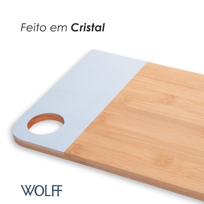 Tábua para Corte Lignora Retangular Bambu Azul - Wolff