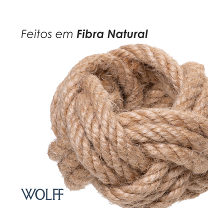 Conjunto 4 Anéis para Guardanapos Linoria Fibra Natural - Wolff