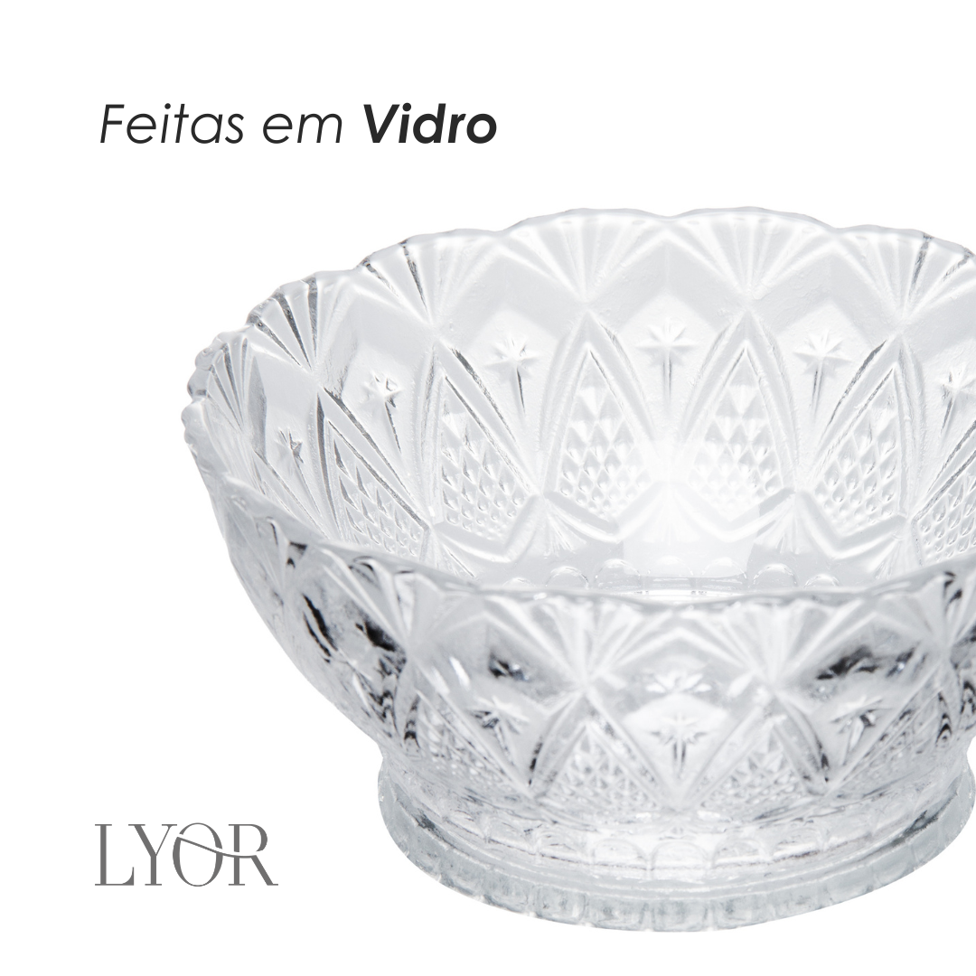 Conjunto 7 Peças para Sobremesa King Vidro - Lyor