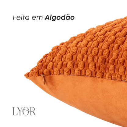 Capa para Almofada Abraço 45cm x 45cm Terracota Poliéster - Lyor