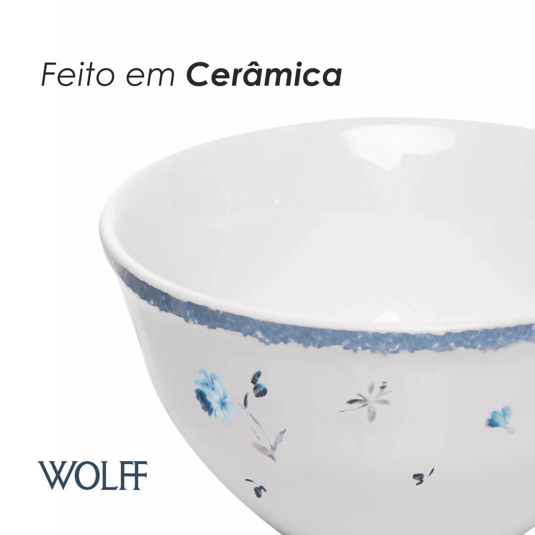 Bowl Florescer 12,5cm Azul Cerâmica - Wolff