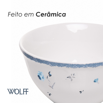 Bowl Florescer 12,5cm Azul Cerâmica - Wolff