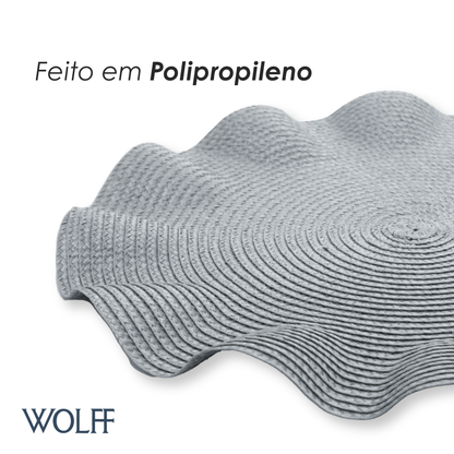 Lugar Americano de Polipropileno Babado Prateado 38cm - Wolff