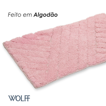 Tapete Bellagio 40cm x 60cm Rosa Algodão - Wolff