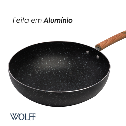 Frigideira Wok de Indução em Alumínio com Revestimento Cerâmico - Wolff