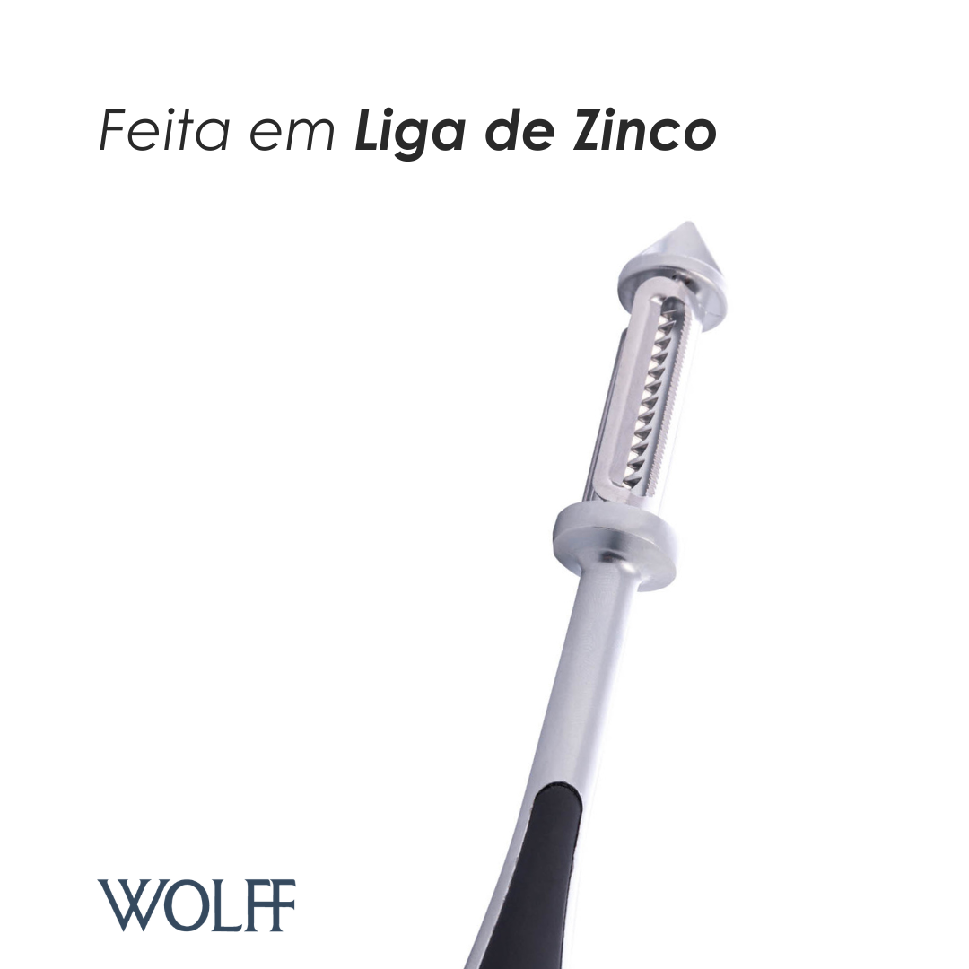 Descascador de Frutas e Legumes em Liga de Zinco com Cabo Antiderrapante Chef Pro 18,5cm - Wolff