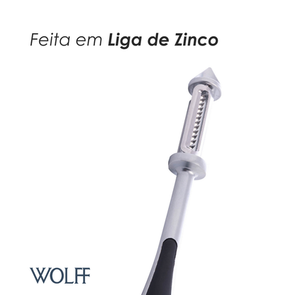 Descascador de Frutas e Legumes em Liga de Zinco com Cabo Antiderrapante Chef Pro 18,5cm - Wolff