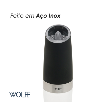 Moedor de Temperos Automático em Aço Inox Preto - Wolff