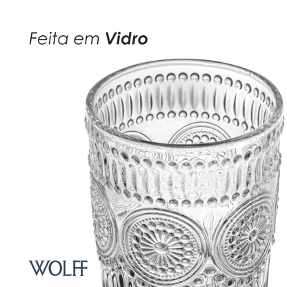Copo Mandala 260ml Vidro – Wolff